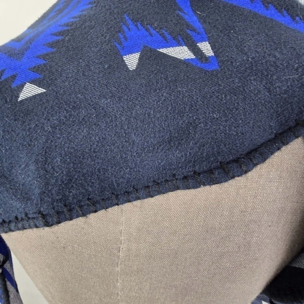 Polo Ralph Lauren- Mens S Beacon Southwest Blanket Cotton Thick Blue/Black Shirt